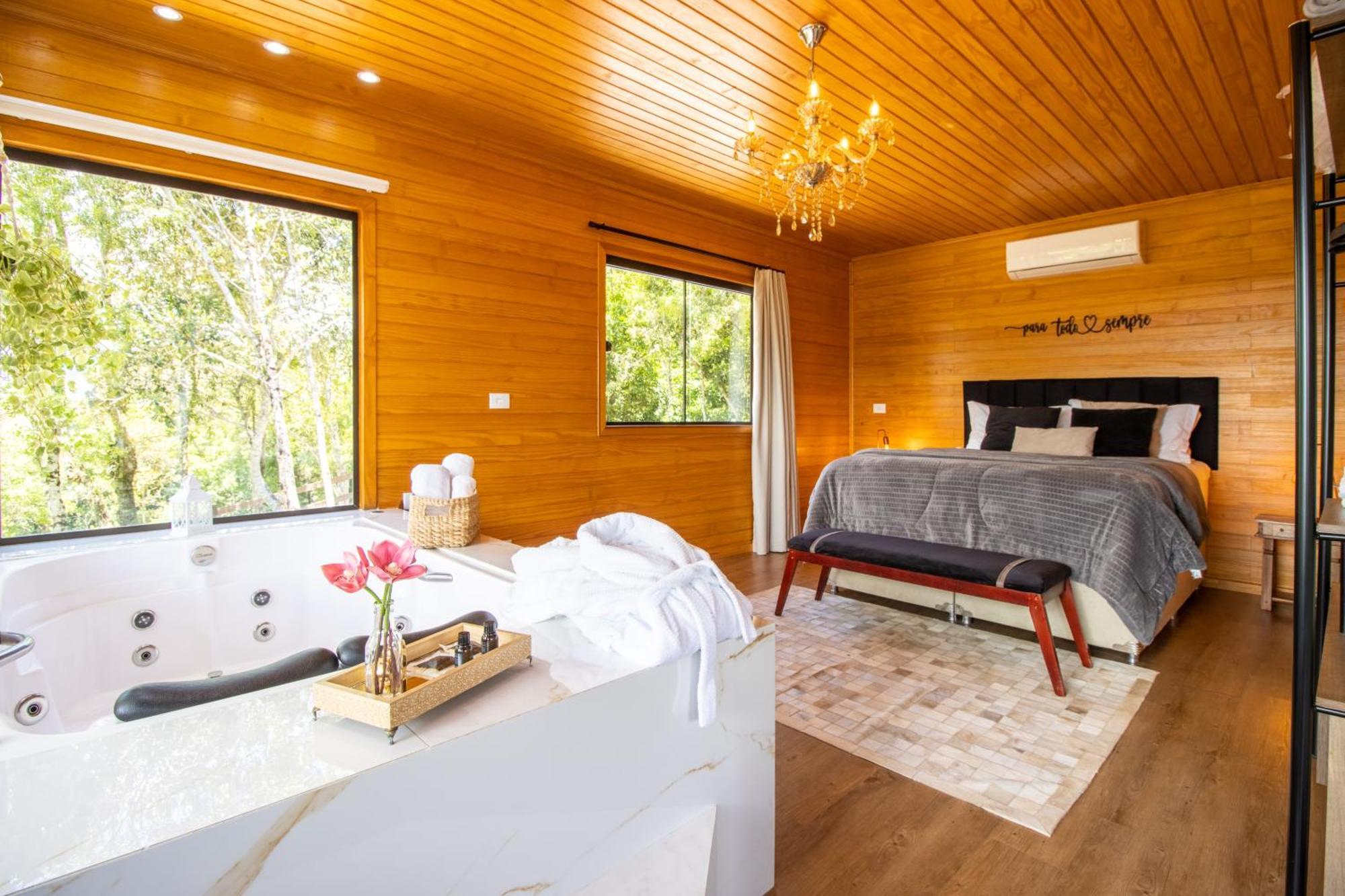 Cabana Romantica Na Serra Com Hidro, Lareira, Lagos E Trilhas Villa Bom Retiro  Ngoại thất bức ảnh